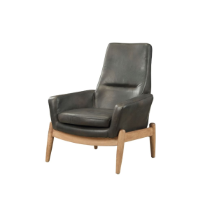 ACME 59533 Dolphin - Accent Chair - Black Top Grain Leather