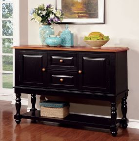 Furniture of America CM3431SV Mayville - Server - Black / Antique Oak