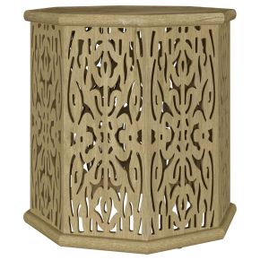 Coaster Fine Furniture 931148 Torres - Octagonal Solid Mango Wood Side Table - Natural Brown