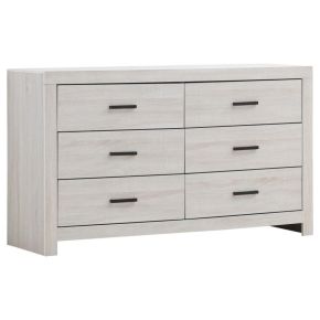 CoasterEveryday 207053 Brantford - 6-Drawer Dresser - Coastal White