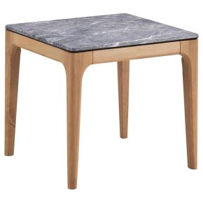 Coaster Fine Furniture 707857 Polaris - Square Smart Top Side End Table - Gray And Light Oak