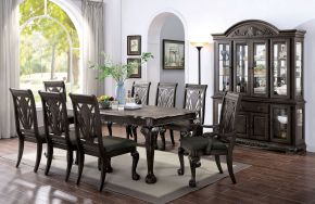 Furniture of America CM3185DG-T Petersburg - Dining Table With X Leaf - Dark Gray