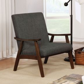 Furniture of America CM-AC5708DG Deena - Accent Chair - Dark Gray