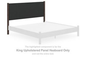 Signature Design by Ashley® PCB2614-58 Pamytta - King Upholstered Panel Headboard - Black / Brown