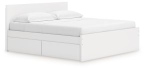 Signature Design by Ashley® EB9630B20 Onita - King Panel Platform Bed With Storage - White