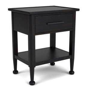 Riverside Furniture 61768 Riverside Furniture 61768 Calhoun - 1-Drawer Nightstand - Ebony Whiskey Oak