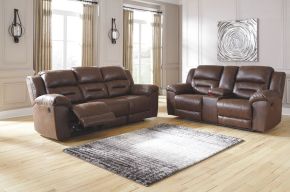 Ashley Furniture 39904/88/94 Stoneland - 2 Pc. - Reclining Sofa, Loveseat - Chocolate