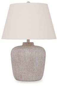 Signature Design by Ashley® L207454 Danry - Distressed Cream - Metal Table Lamp