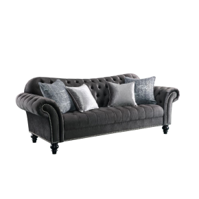 ACME 53090 Gaura - Sofa - Dark Gray Velvet