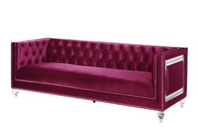 ACME 56895 Heibero - Sofa - Burgundy Velvet - 31"