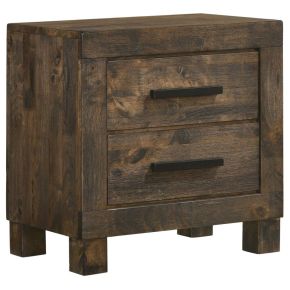 CoasterEveryday 222632 Woodmont - 2-Drawer Nightstand - Rustic Golden Brown