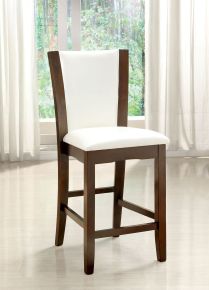 Furniture of America CM3710WH-PC-2PK Manhattan - Counter Height Chair (Set of 2) - Dark Cherry / White