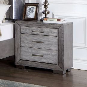 Furniture of America CM7468GY-N Raiden - Nightstand With USB - Gray