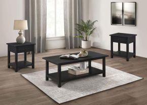 Coaster Fine Furniture 710568-S3 Payne - 3 Piece Coffee And 1-Drawer End Table Set - Java
