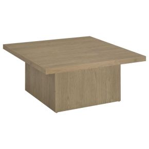 Coaster Fine Furniture 710918 Devar - Square Engineered Wood Cocktail Coffee Table - Latte