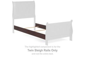 Signature Design by Ashley® B376-83 Alisdair - Twin Sleigh Rails - Reddish Brown