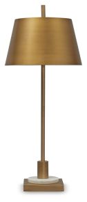 Signature Design by Ashley® L208444 Fritzburn - Metal Table Lamp - Gold Finish / White