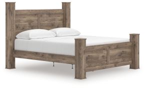 Signature Design by Ashley® PCB2260B7 Rusticott - King Poster Bed - Brown