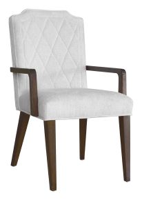 Pulaski Furniture P393271 Asher Park - Upholstered Arm Chair (Set of 2) - White / Piano Brown