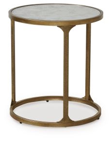 Ashley Furniture T399-6 Ashley Furniture T399-6 Korajane - Round End Table - Antique Gold