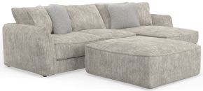 Jackson 2306/63/76/28-01 Jackson 2306/63/76/28-01 Bucktown - 2 Piece Sofa / RSF Chaise With Extra Thick Cuddler Seat Cushions & Cocktail Ottoman - Parchment