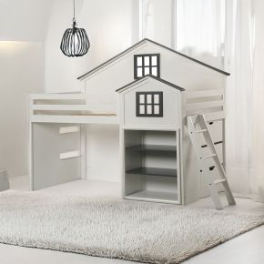 ACME BD02052 Ratana - Loft Bed - Gray & White