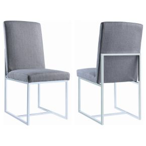 CoasterElevations 107143 Mackinnon - Upholstered Dining Side Chair (Set of 2) - Gray