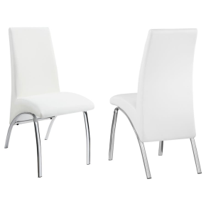 CoasterEssence 121572 Bishop - Upholstered Dining Side Chair (Set of 2) - White