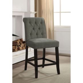 Furniture of America CM3564GY-PC-2PK Izzy - Counter Height Chair (Set of 2) - Gray / Antique Black