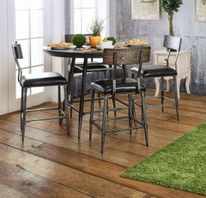 Furniture of America CM3370RPT Mullane - Counter Height Table - Weathered Gray / Rustic Dark Oak