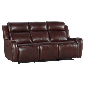 Intercon WW-SF-387DPR-RBN-C Wainwright - Dual-Power Sofa - Reddish Brown