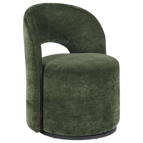 Coaster Fine Furniture 907530 Harjo - Velvet Upholstered Swivel Accent Chair - Olive Green