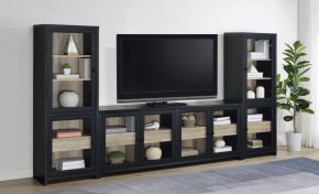 Coaster Fine Furniture 720223-SET Denison - 3 Piece Entertainment Center 79" TV Stand - Black