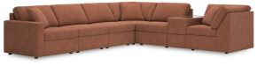 Signature Design by Ashley® 92102S33 Modmax - 7-Piece Sectional With Storage Console And Laf Corner Chair - Spice
