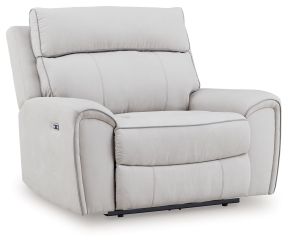 Ashley Furniture PC9880282 Social Pointe - Power Recliner / Adjustable Headrest - Pearl / Ash