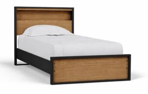 Ashley Furniture EB1460-71 Kozmour - Twin Bookcase Complete Bed Frame - Black / Brown