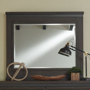 Liberty Furniture 759-BR51 Thornwood Hills - Mirror - Dark Brown - Metal Strip Accents