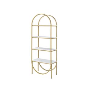 ACME 92662 Lightmane - Bookshelf - White High Gloss & Gold