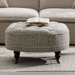 ACME AC03000 Upendo - Ottoman With Caster - Pattern Fabric