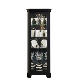 Pulaski Furniture 21220 PFC Curios - Lighted 4 Shelf Corner Curio Cabinet - Oxford Black