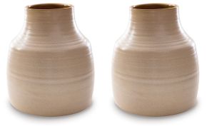 Signature Design by Ashley® A2000581 Millcott - Tan - Vase (Set of 2) 8" X 8"