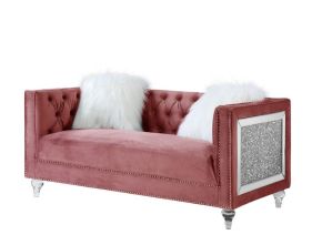 ACME LV00328 HeiberoII - Loveseat - Pink Velvet