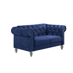 New Classic UKD13-20-BLUC Emma Crystal - Loveseat - Royal Blue