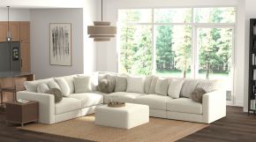 Jackson 2235/37/31/59/36/12-16 Ritzy - 6 Piece Modular Sectional And 1 Included Cocktail Ottoman - Bone