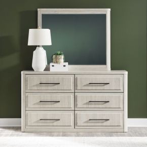 Liberty Furniture 522-BR-DM Modern Play - Dresser & Mirror - Natural White