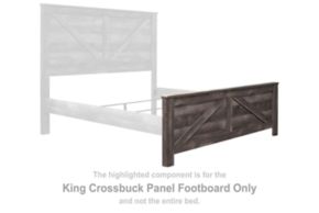 Signature Design by Ashley® B440-56 Wynnlow - King Crossbuck Panel Ftbd - Gray