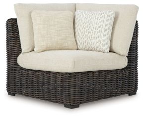 Signature Design by Ashley® P711-877 Kimora - Corner With Cushion - Beige / Dark Brown