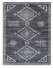 Signature Design by Ashley® R405932 Arloman - 5' x 7' Rug - Black / Cream / Gray