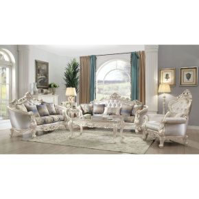 ACME 52441 Gorsedd - Loveseat - Fabric & Antique White