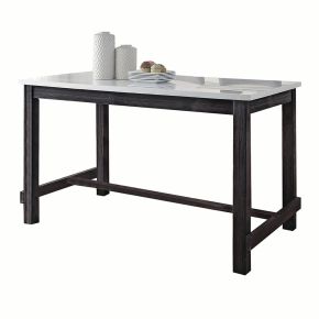 ACME 72940 Yelena - Counter Height Table With Marble Top - Marble Top & Weathered Espresso